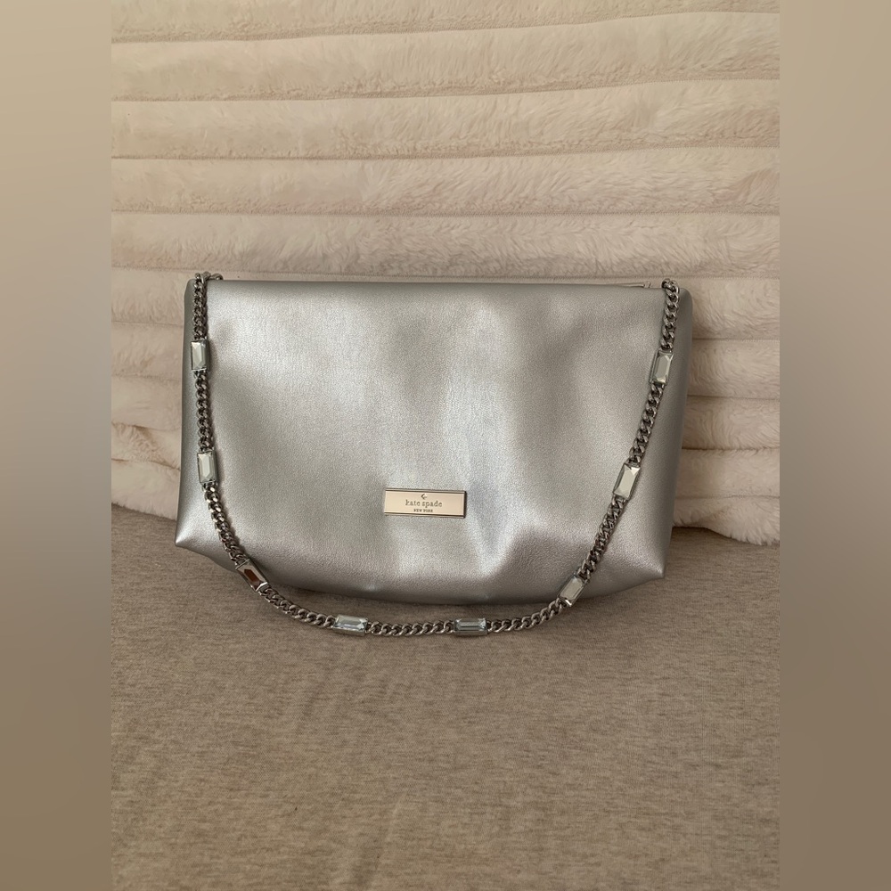 Silver Kate Spade shoulder bag
